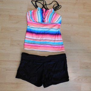 Multi Color Two Piece Tankini - Size L (12-14) - New